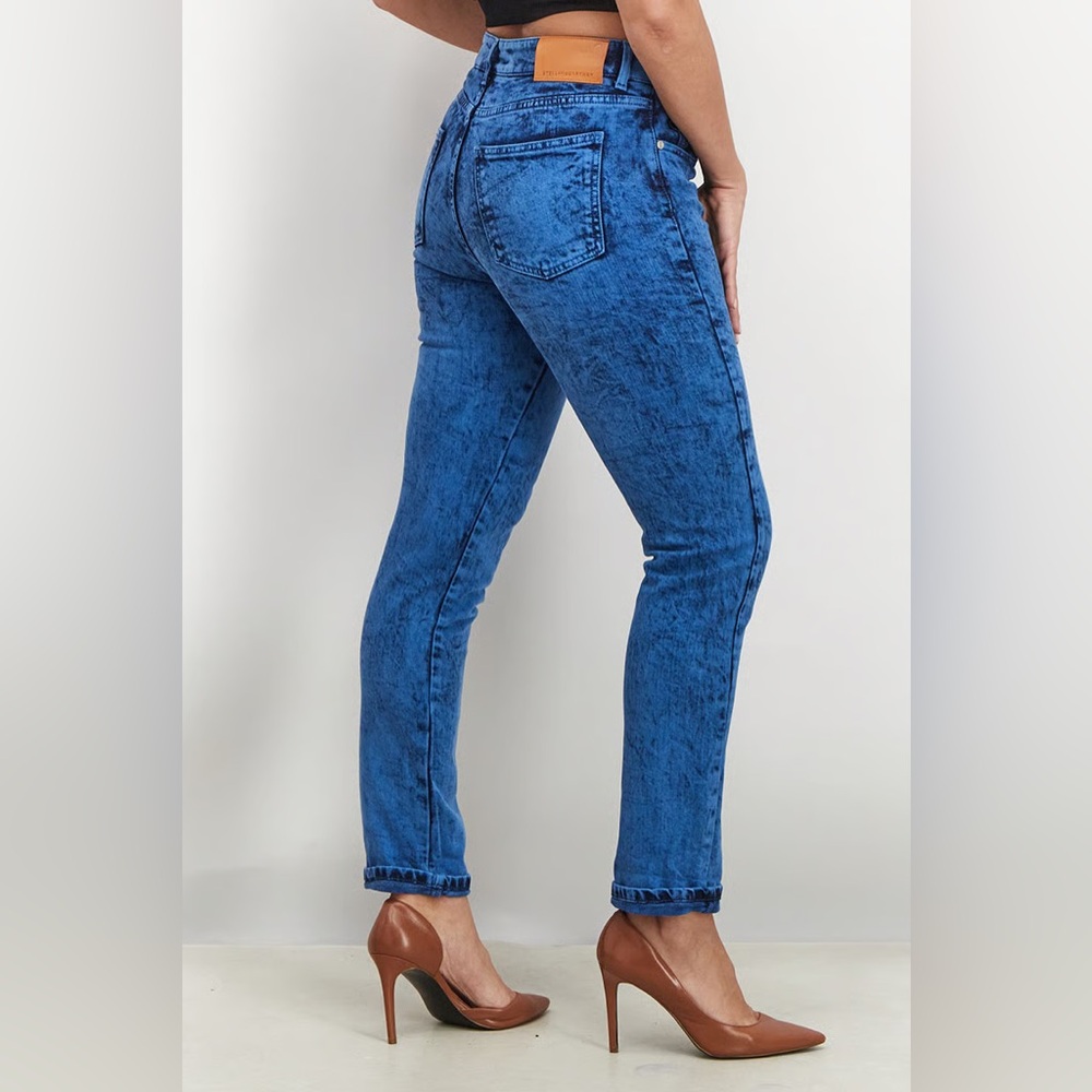 STELLA MCCARTNEY Slim Straight Leg Acid Wash Jeans
